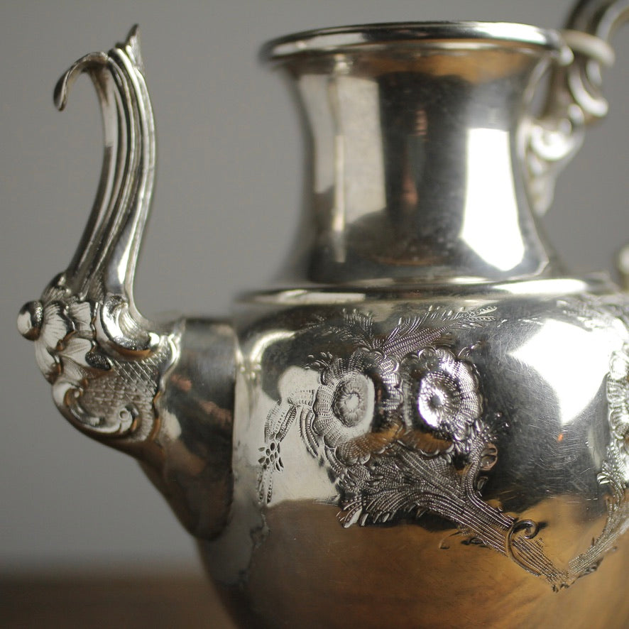 Antique Victorian Silver-Plated Holloware Meriden Britannia Company Teapot