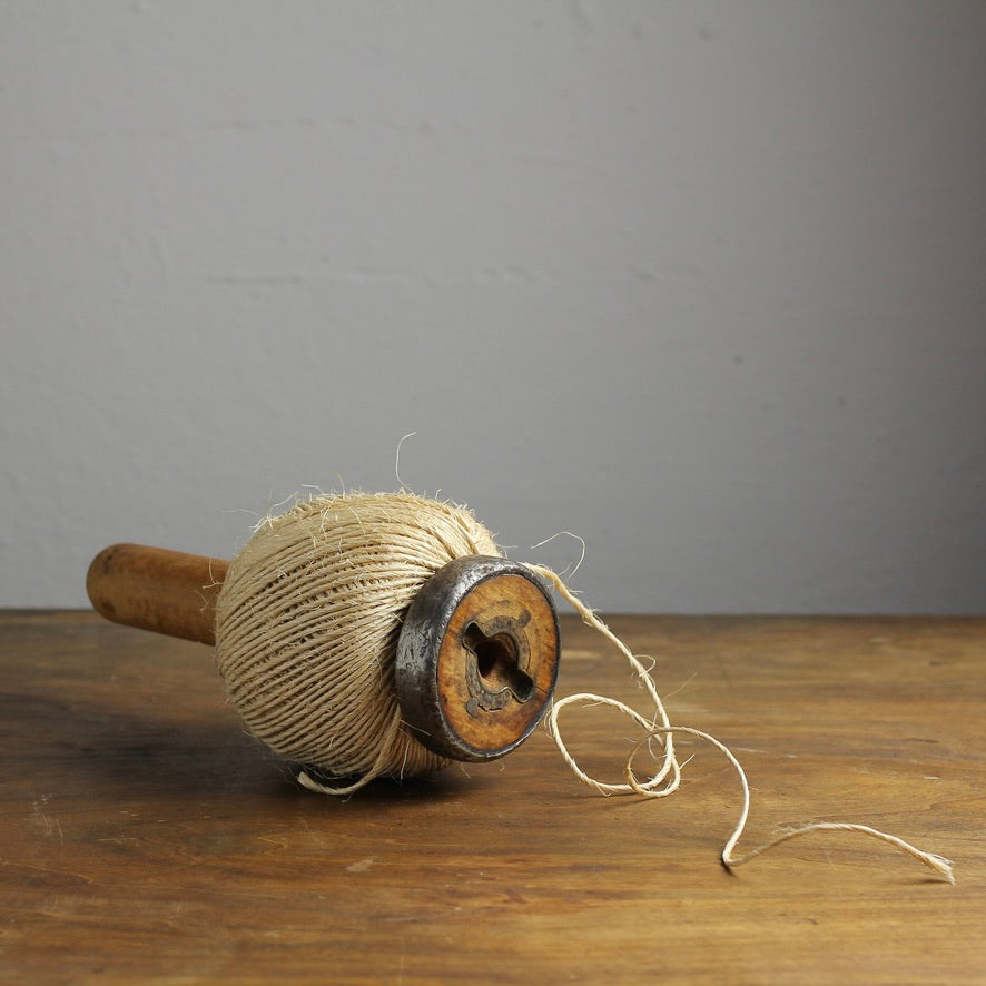 Vintage Industrial Wooden Textile Mill Bobbin