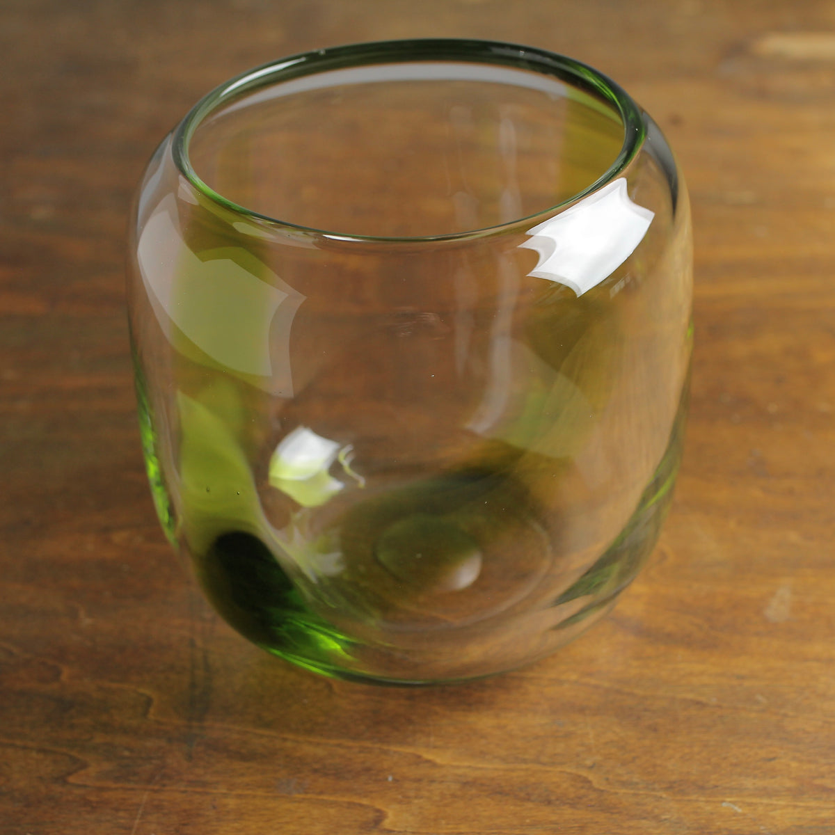 Hand-Blown Art Glass Decorative Vase