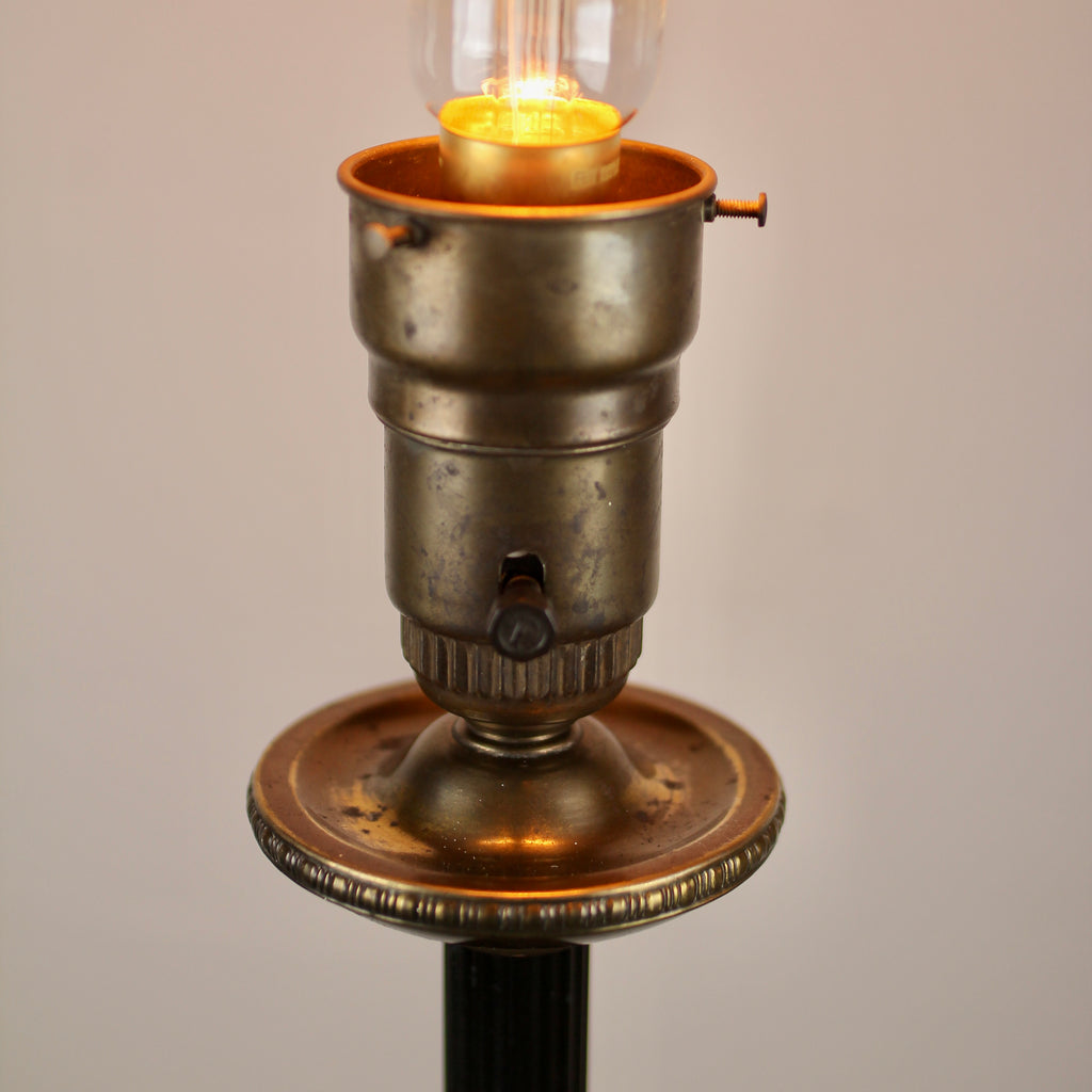Early 20th Century Art Deco Mogul Torchiere Floor Lamp with Alabaster Nighlight Base