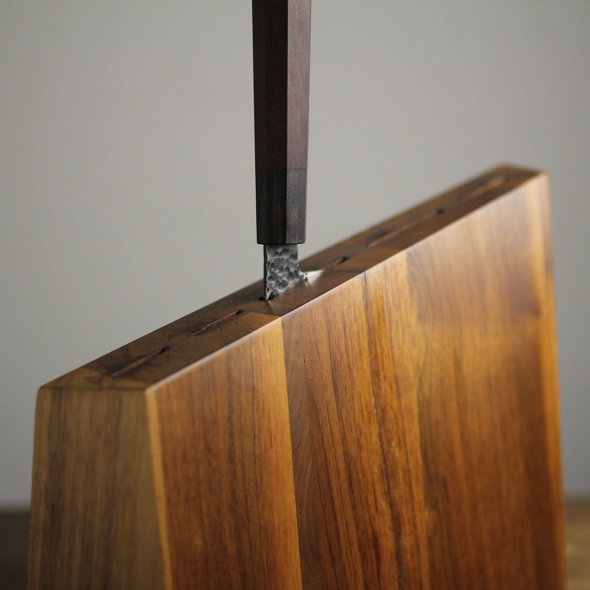 Five-Slot Cangshan Walnut Wood Knife Block