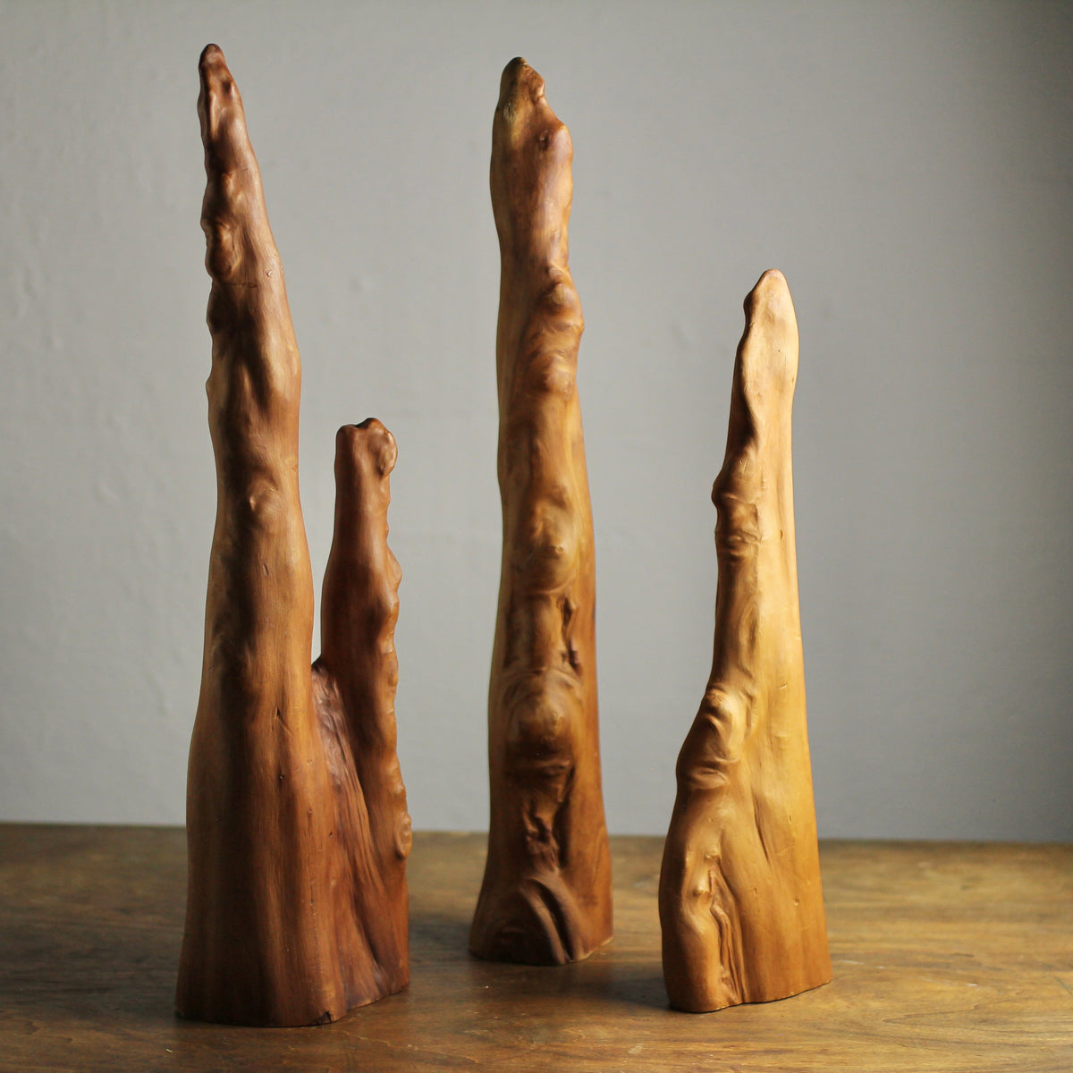 Set of 3 Cypress Knee Sculptures