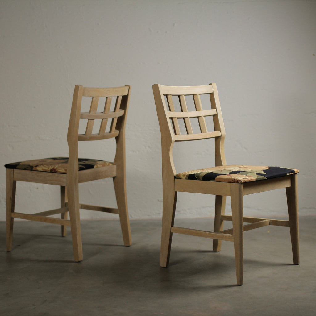 Set of 5 Restored Mid-Century Young Manufacturing Co. Windowpane-Back Dining Chairs (c. 1940s-1960s)