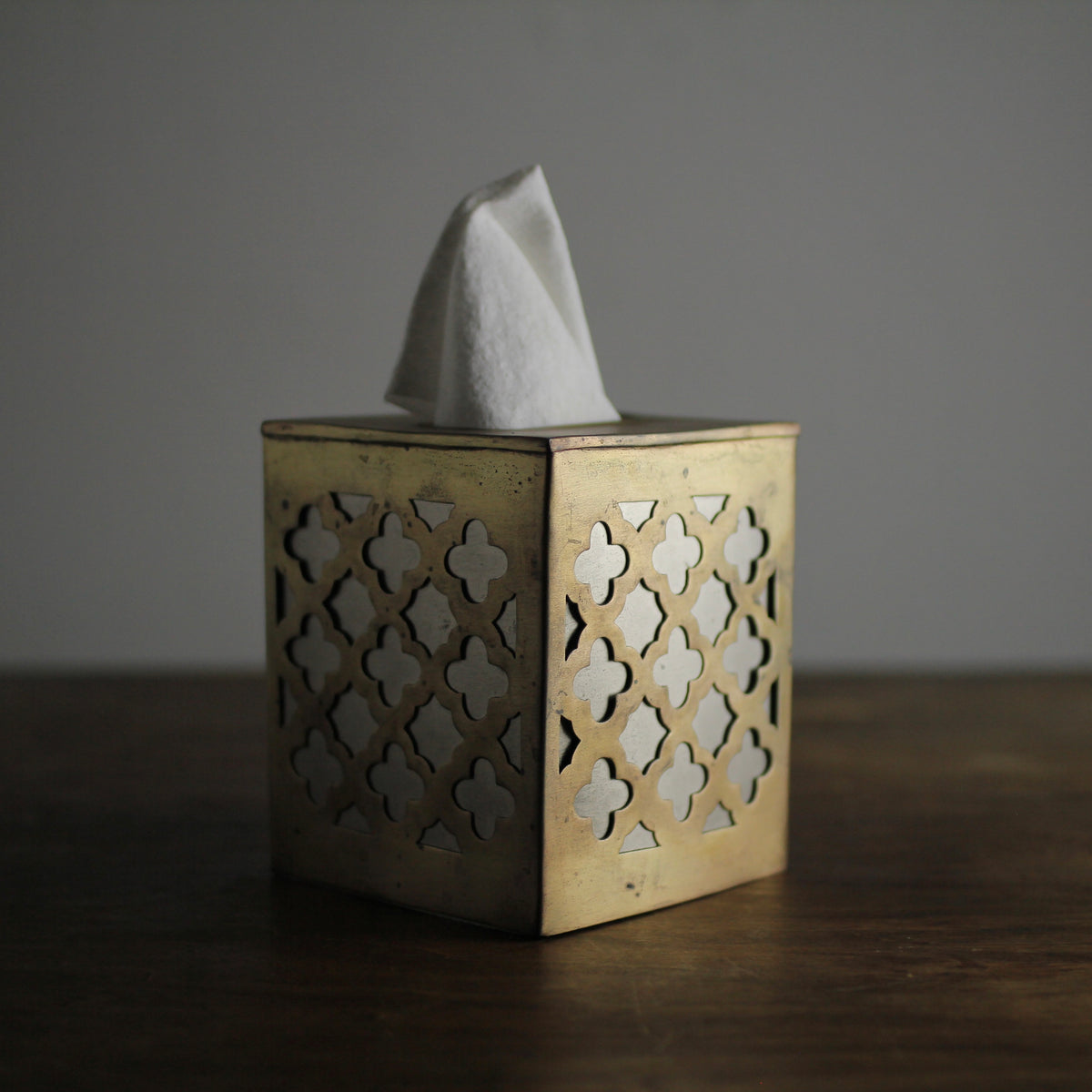 Moroccan-Inspired Metal Tissue Box Cover