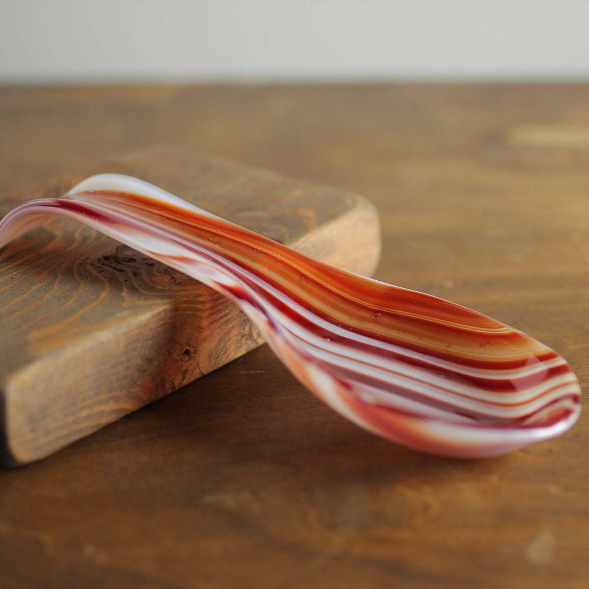 Hand-Fused Glass Spoon Rest
