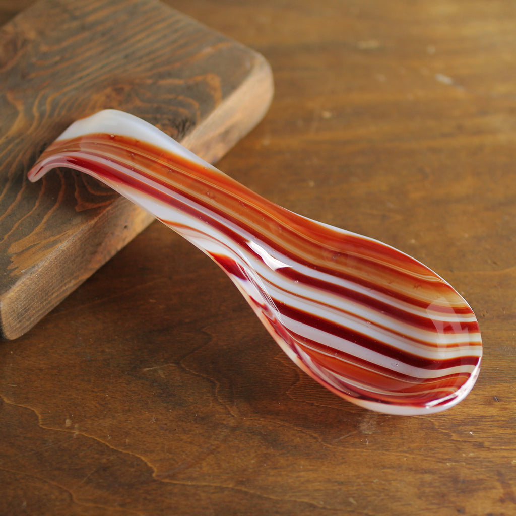 Hand-Fused Glass Spoon Rest