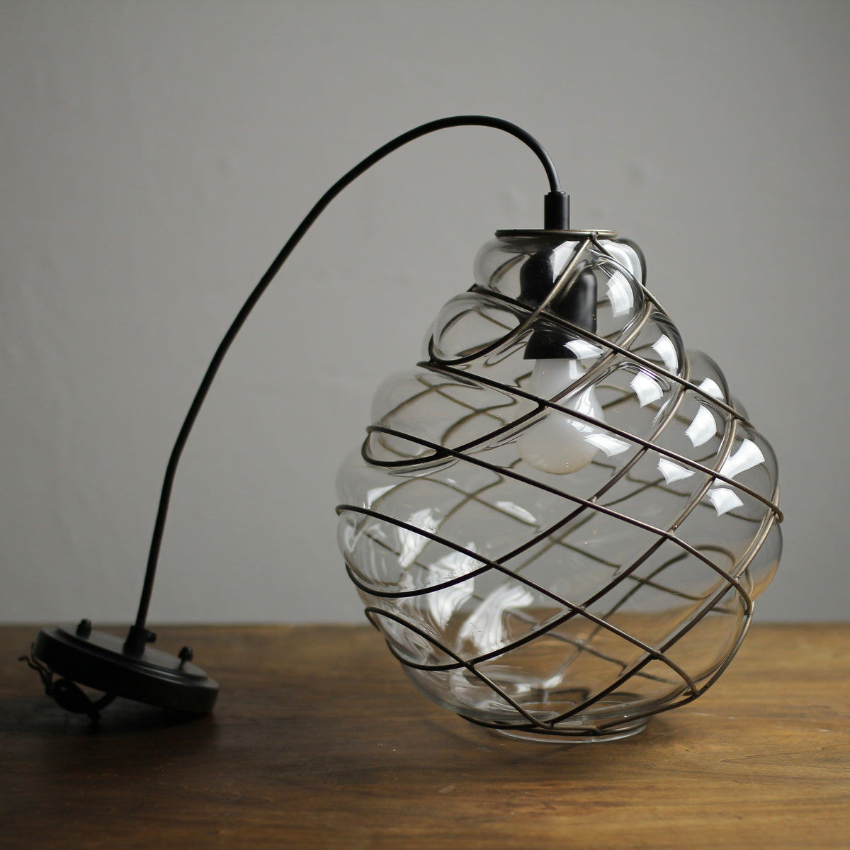 Vintage Blown Glass Venetian Pendant Light