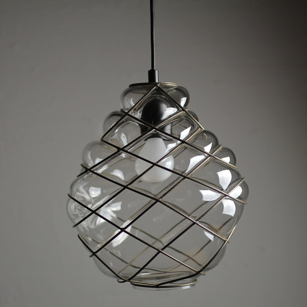 Vintage Blown Glass Venetian Pendant Light