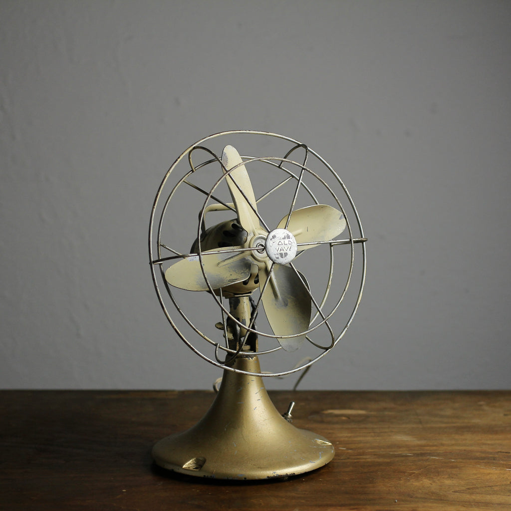 Sears, Roebuck & Co. Cold Wave Vintage Metal Table Fan, c. 1920s-50s