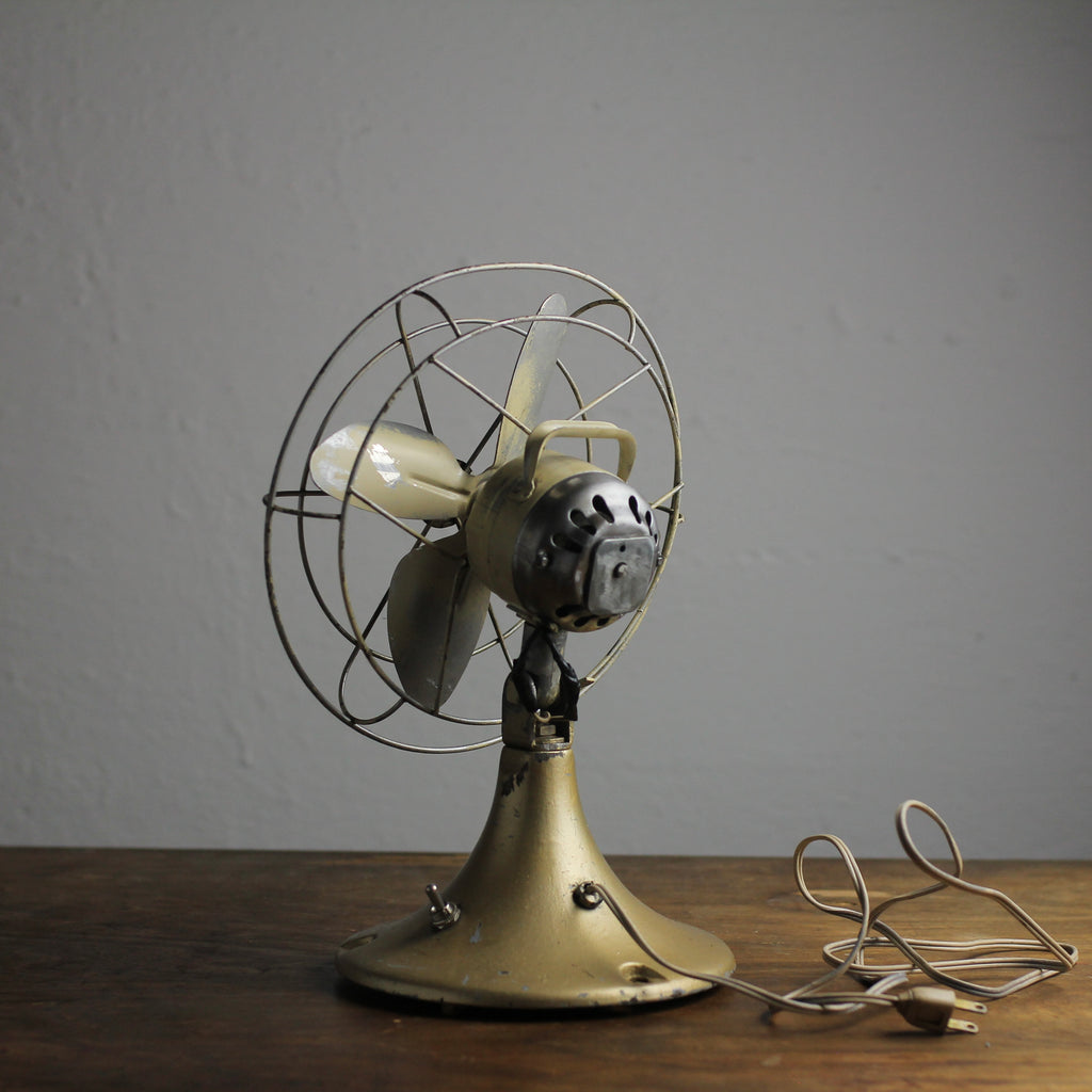 Sears, Roebuck & Co. Cold Wave Vintage Metal Table Fan, c. 1920s-50s