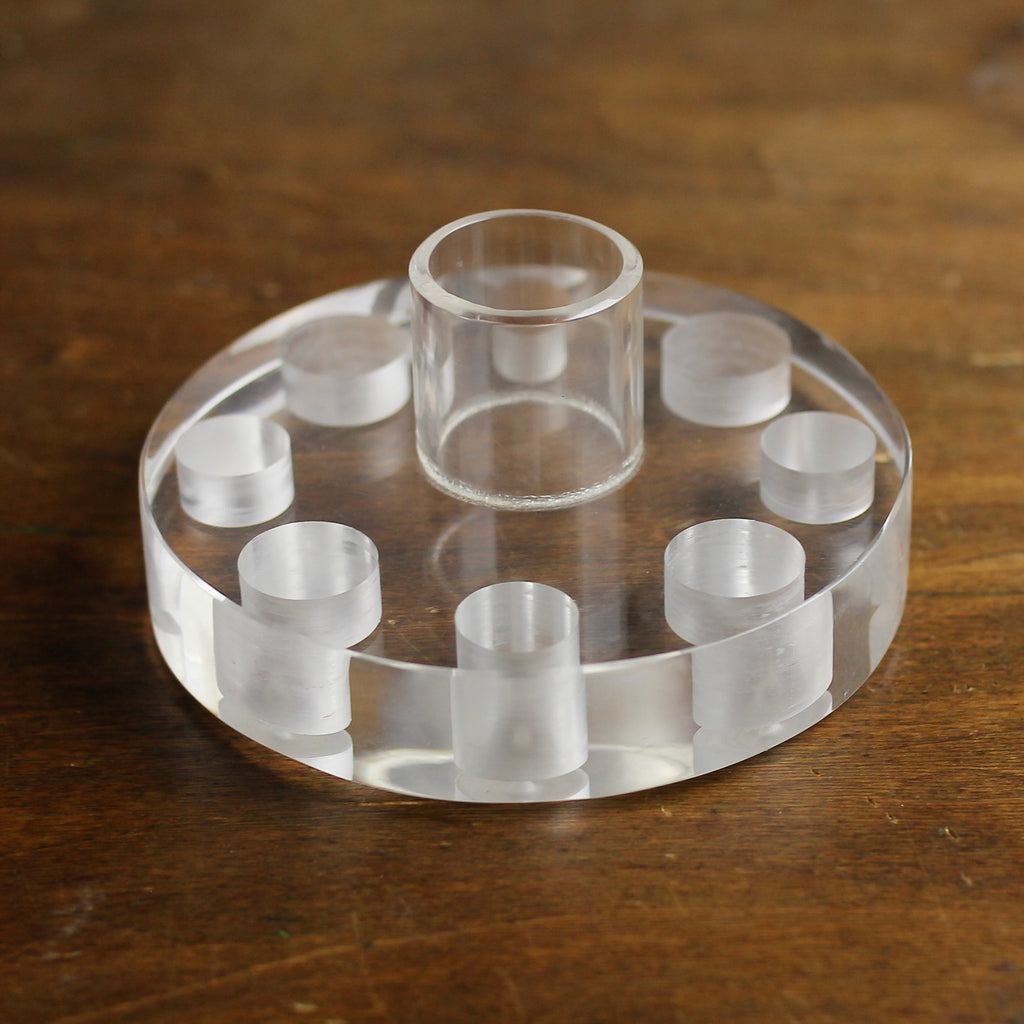 Vintage Clear Plexiglass Makeup Holder, 1960s