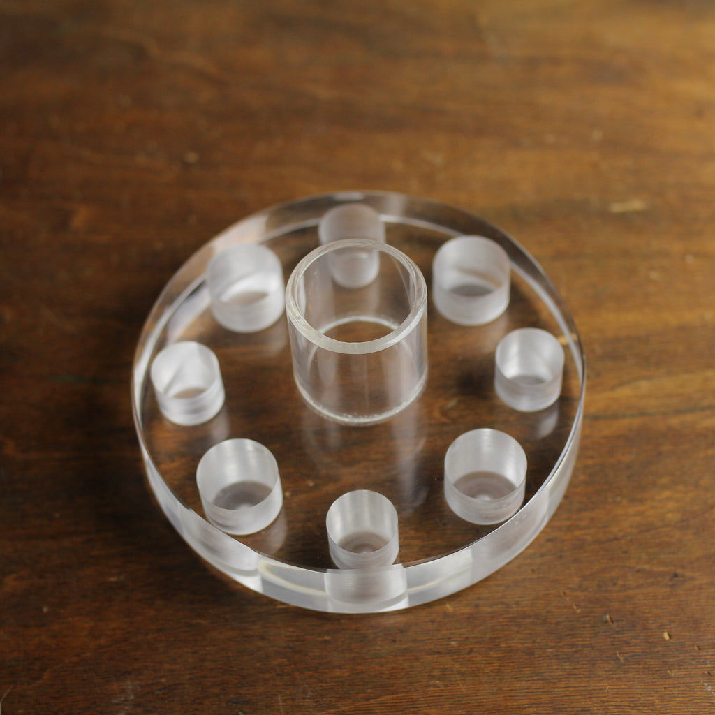 Vintage Clear Plexiglass Makeup Holder, 1960s