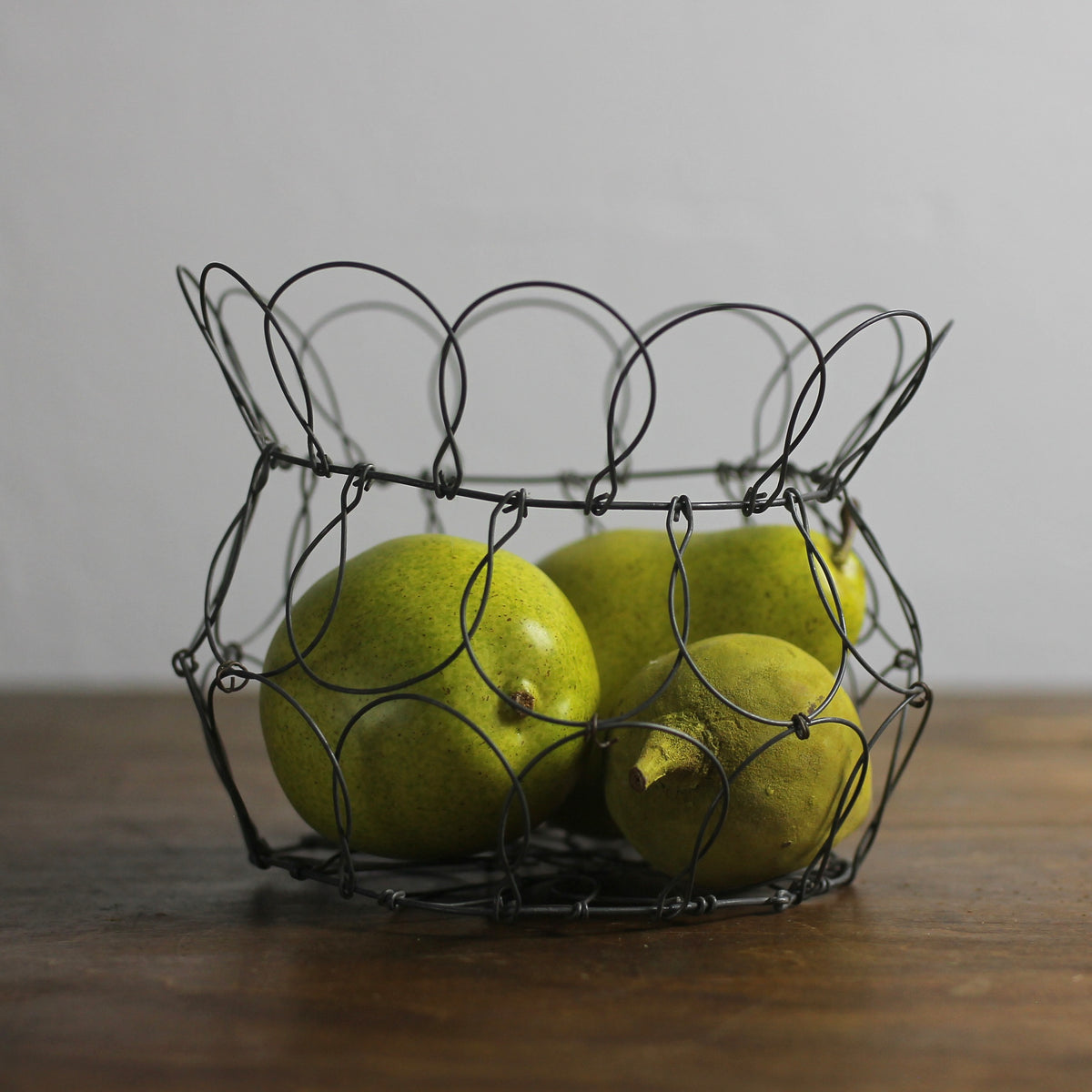 Vintage French "Fil-de-Fer" Collapsible Wire Egg / Harvest Basket