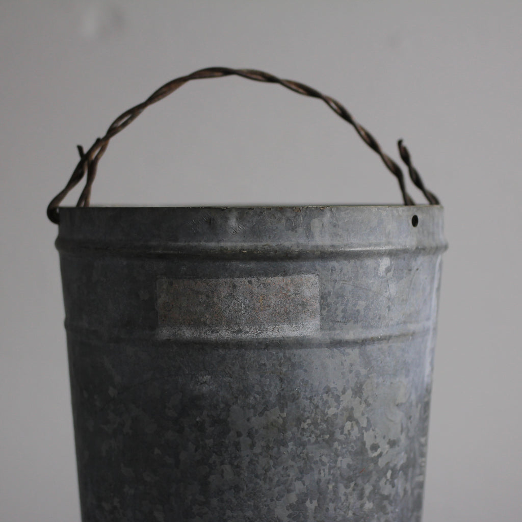 Antique Reimagined American Caboose Stove Fire Bucket, 1920s