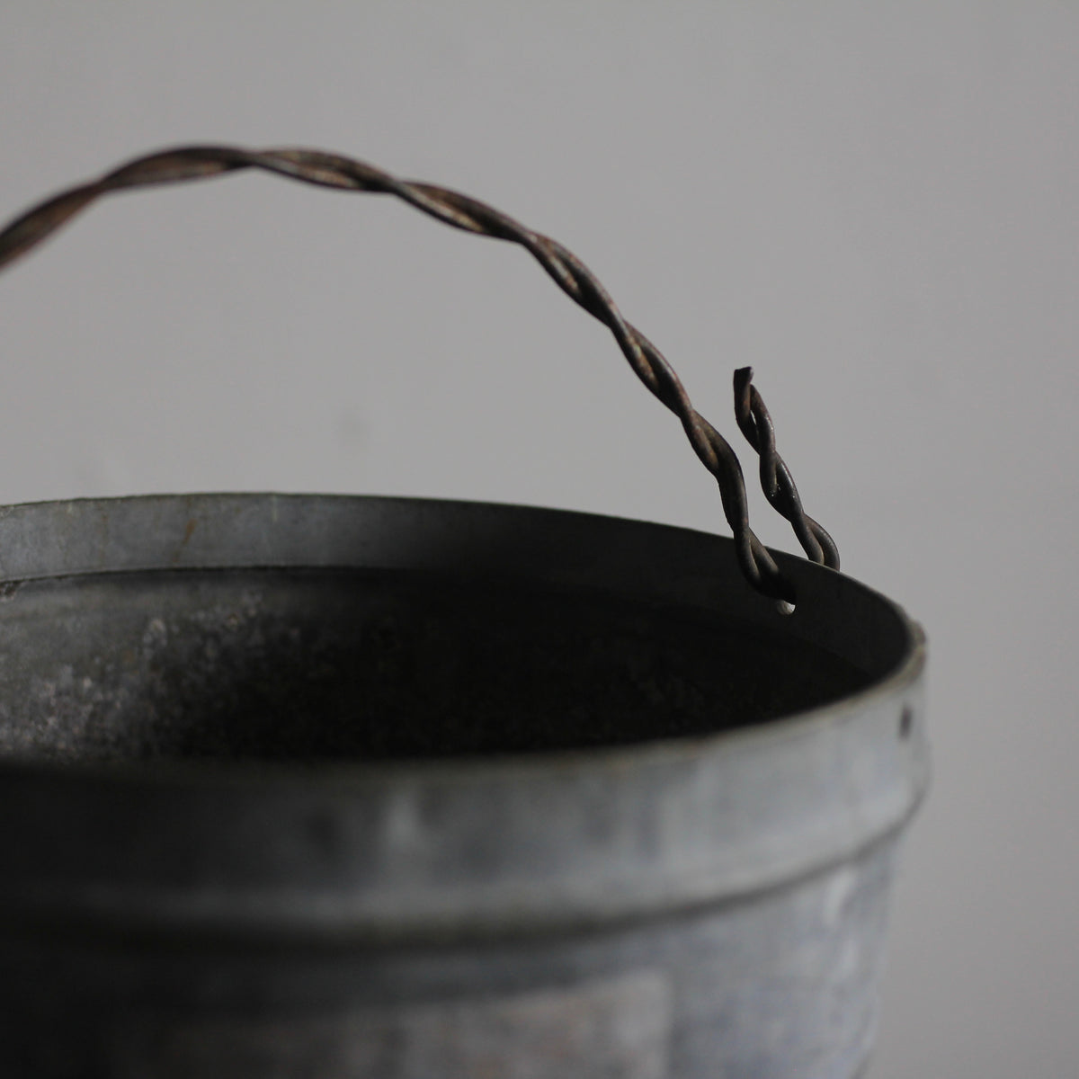 Antique Reimagined American Caboose Stove Fire Bucket, 1920s