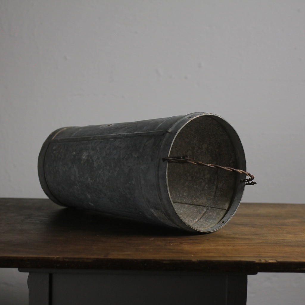 Antique Reimagined American Caboose Stove Fire Bucket, 1920s