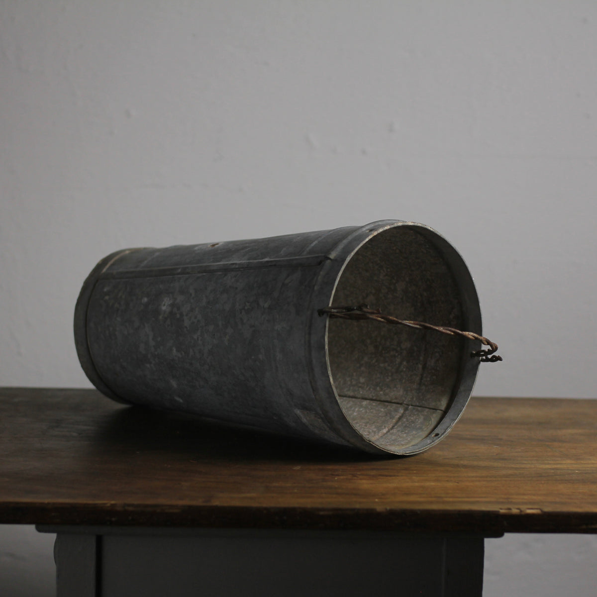 Antique Reimagined American Caboose Stove Fire Bucket, 1920s