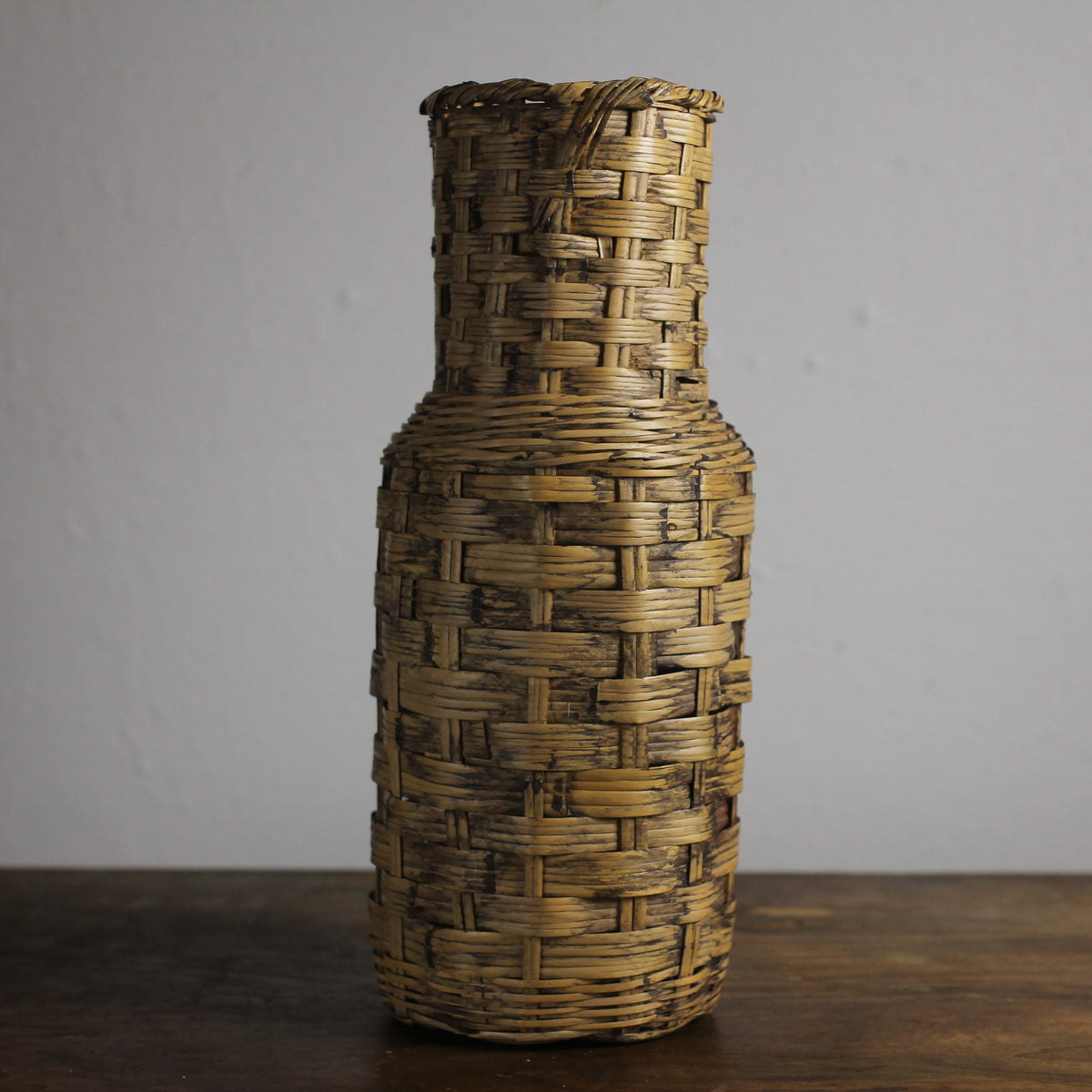 Vintage Wicker Basket Vase