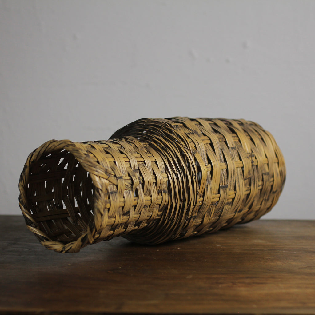 Vintage Wicker Basket Vase