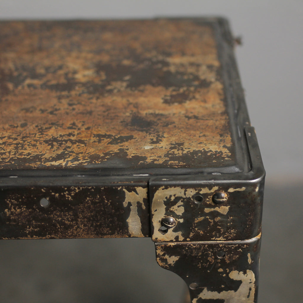 Vintage Rolling Steel Industrial Machine Table