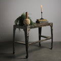 Vintage Rolling Steel Industrial Machine Table